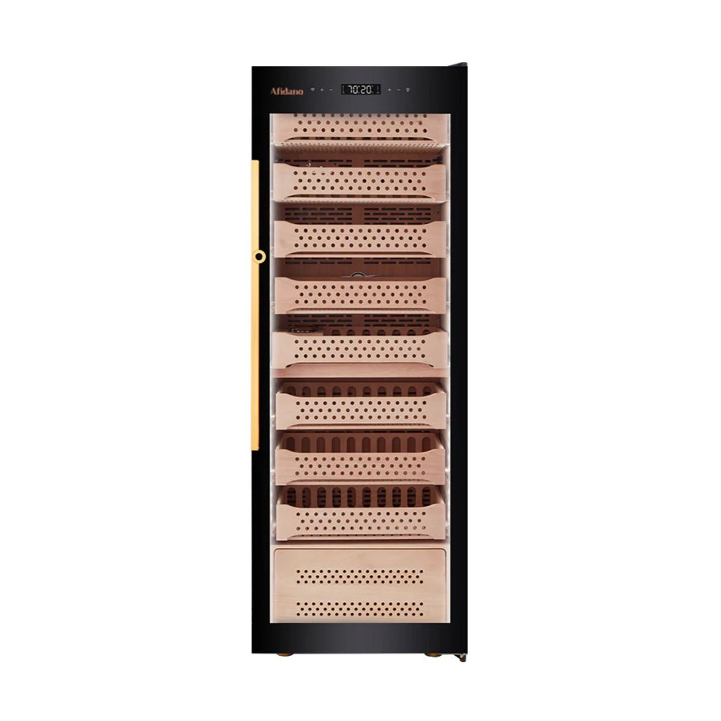 Afidano B6 humidor front view, empty