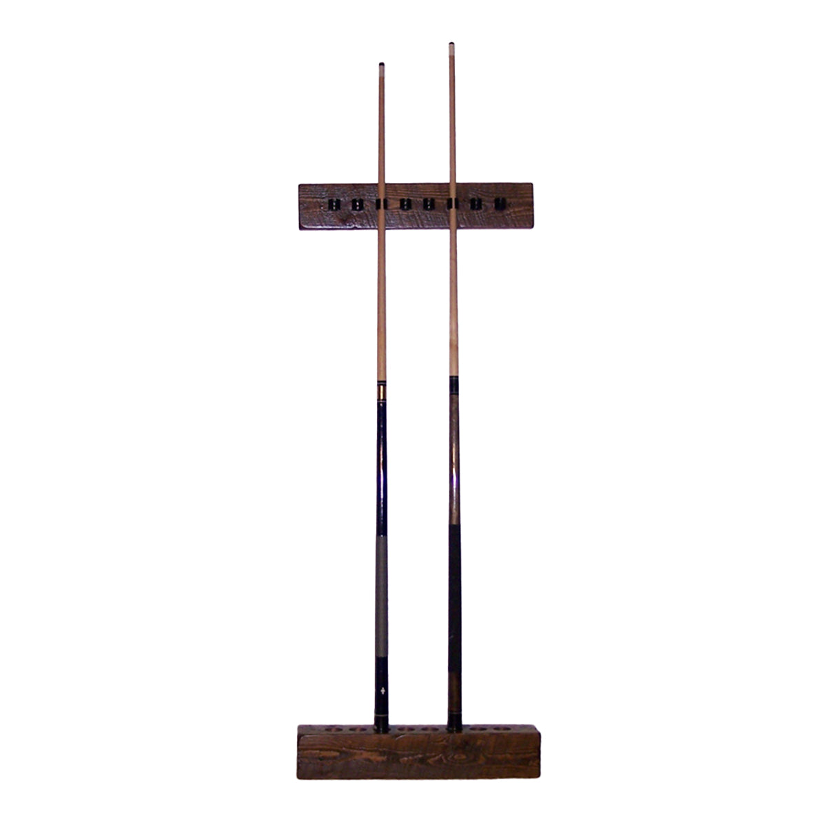 Barnwood 2 Piecen Wall Cue Rack in Dark finish