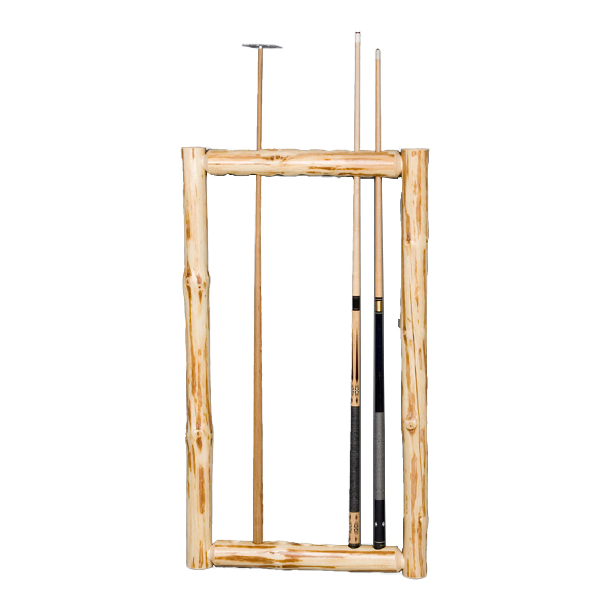 Log Klondike Wall Framed Cue Rack