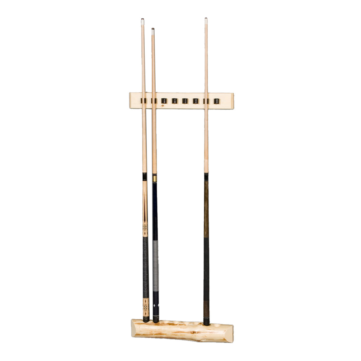 Log Klondike 2 Piece Wall Cue Rack