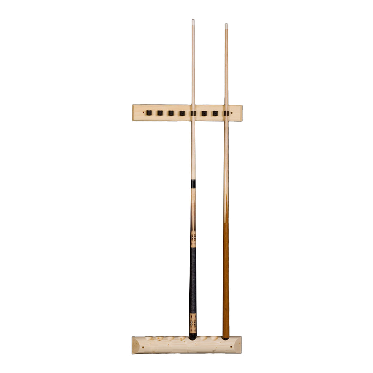 Log 2 Piece Wall Cue Rack