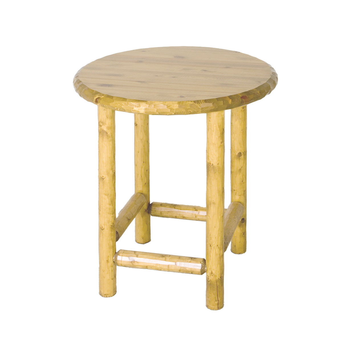 Log Bar Table in Clear Finish