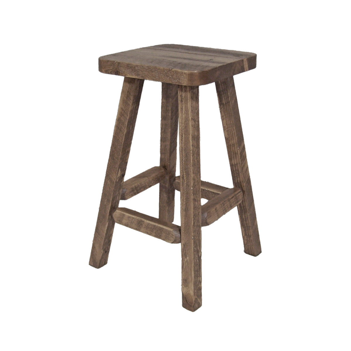 Barnwood Pub Stool in Weathered Grey Pine finish