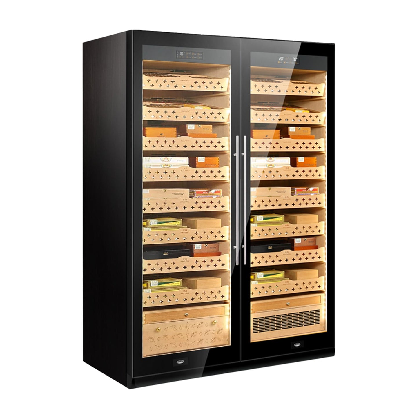 Raching SD800 - Smart Cigar Humidor & Wine Cooler (1600 cigars / 130 bottles)