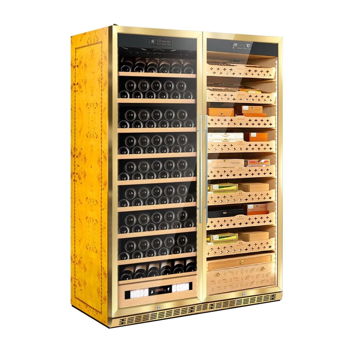 Raching SD800 - Smart Cigar Humidor & Wine Cooler (1600 cigars / 130 bottles)