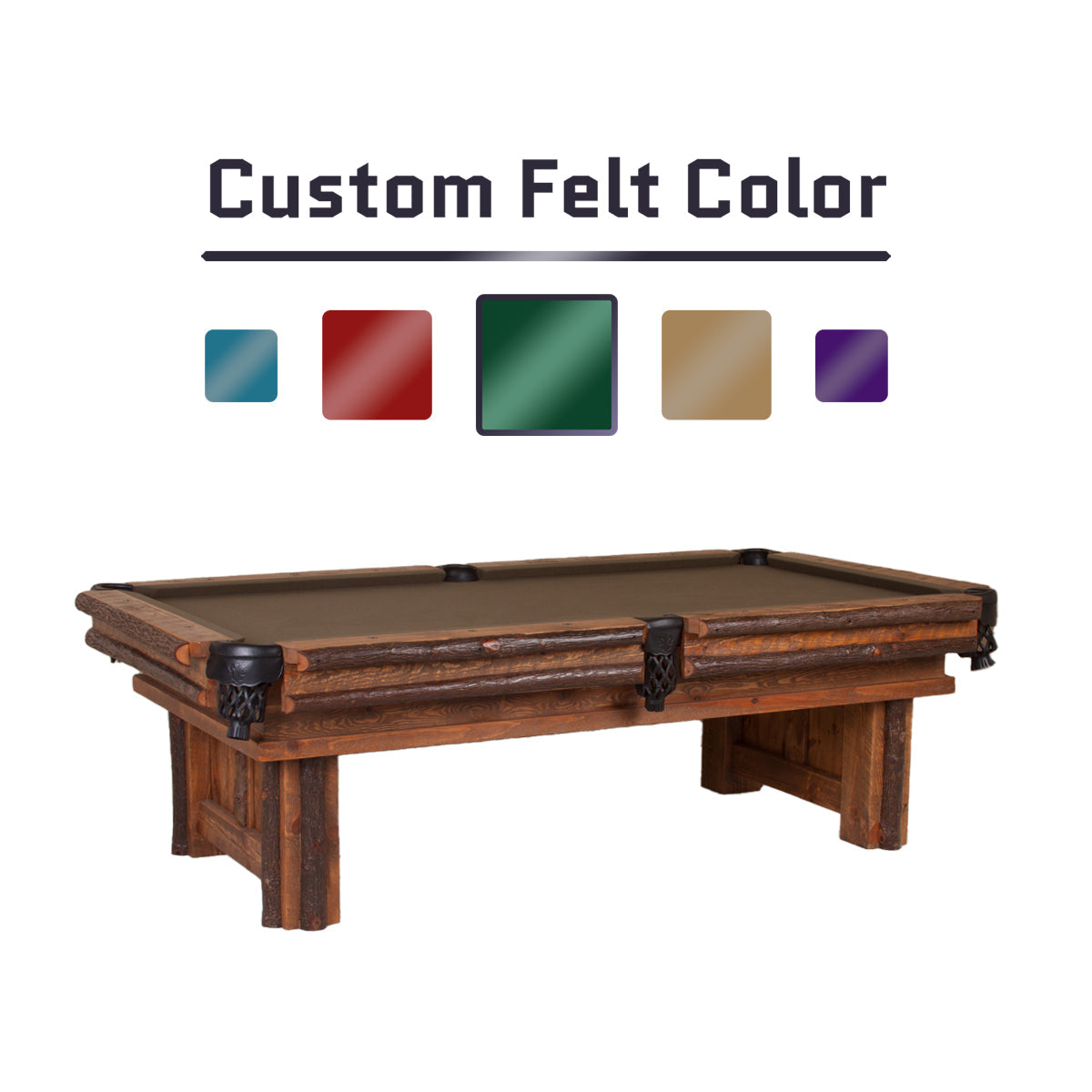 Sawtooth Hickory Pool Table