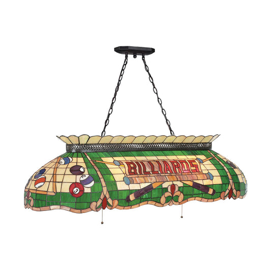 50″ Tiffany Vintage Pool Table Light