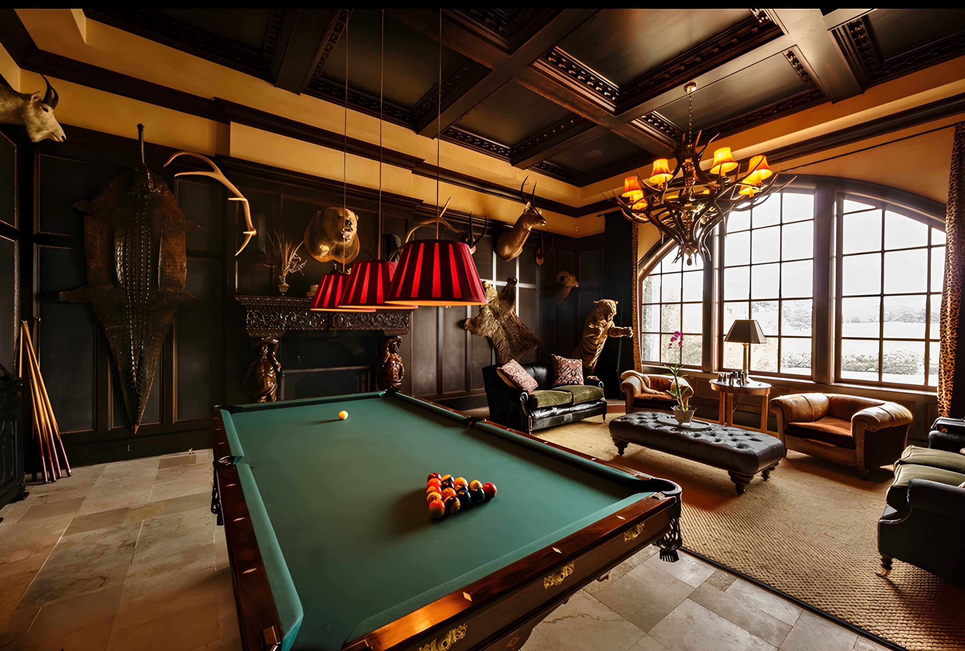 Elegant billiards lounge