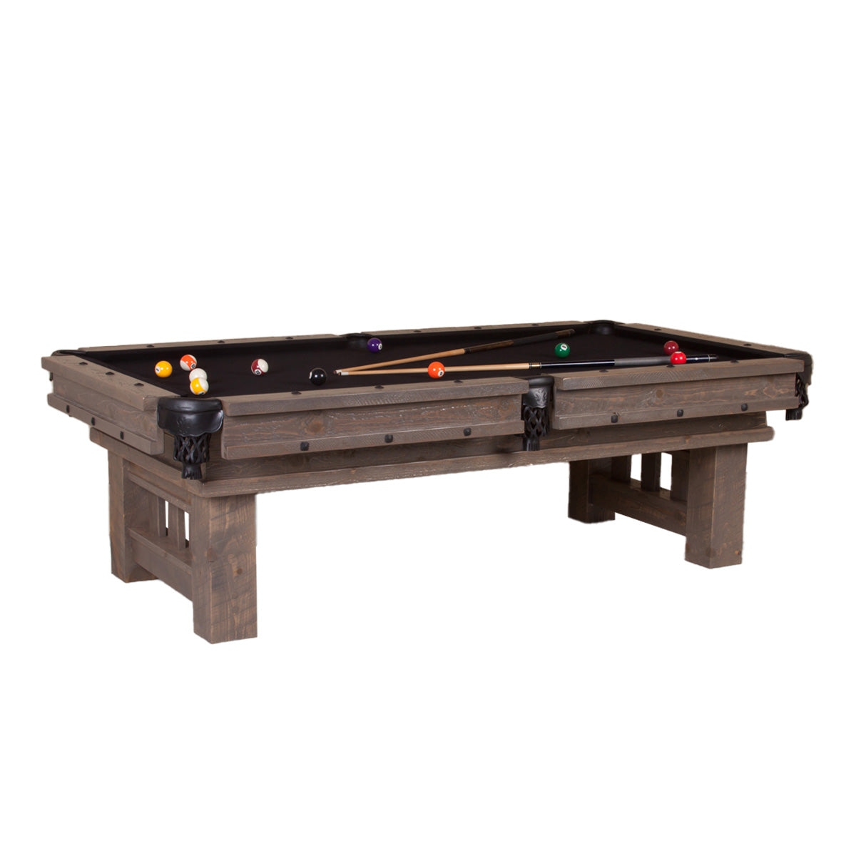 Barnwood Cheyenne Pool Table in Weathered Grey