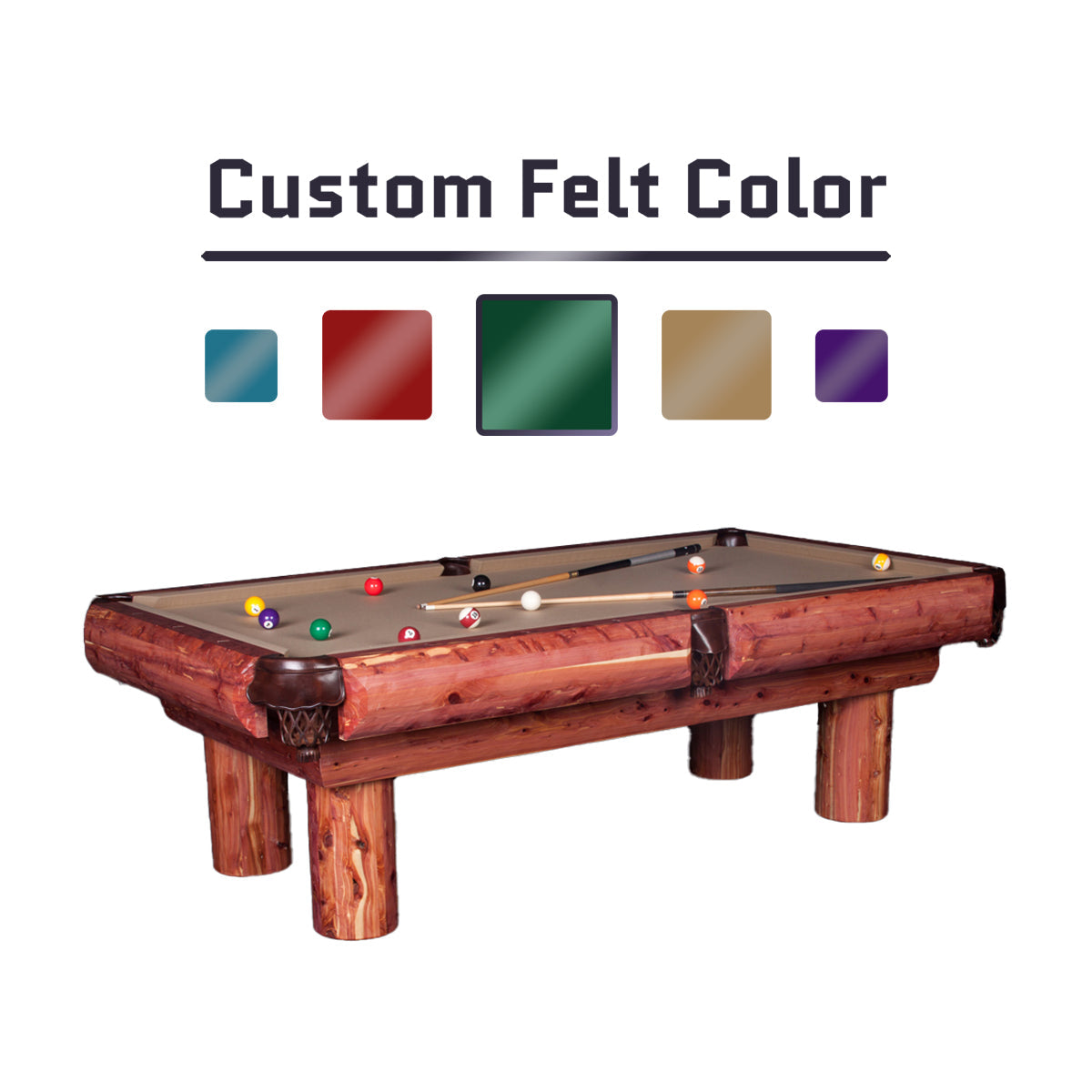 Red Cedar Pool Table