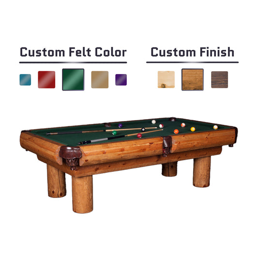 Ponderosa Pine Pool Table in Honey Pine finish