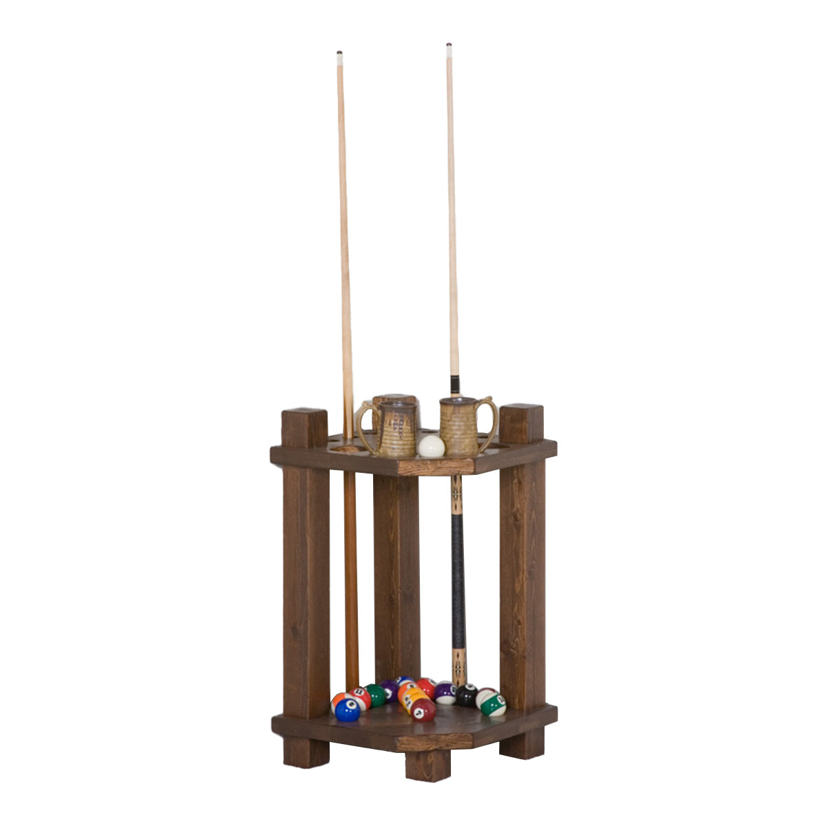 Barnwood Corner Cue Rack