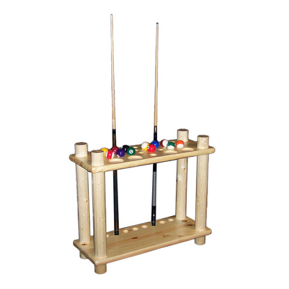 Log Floor Cue Rack