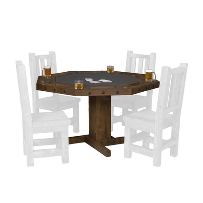 Convertible Barnwood Card Table and Dining Table