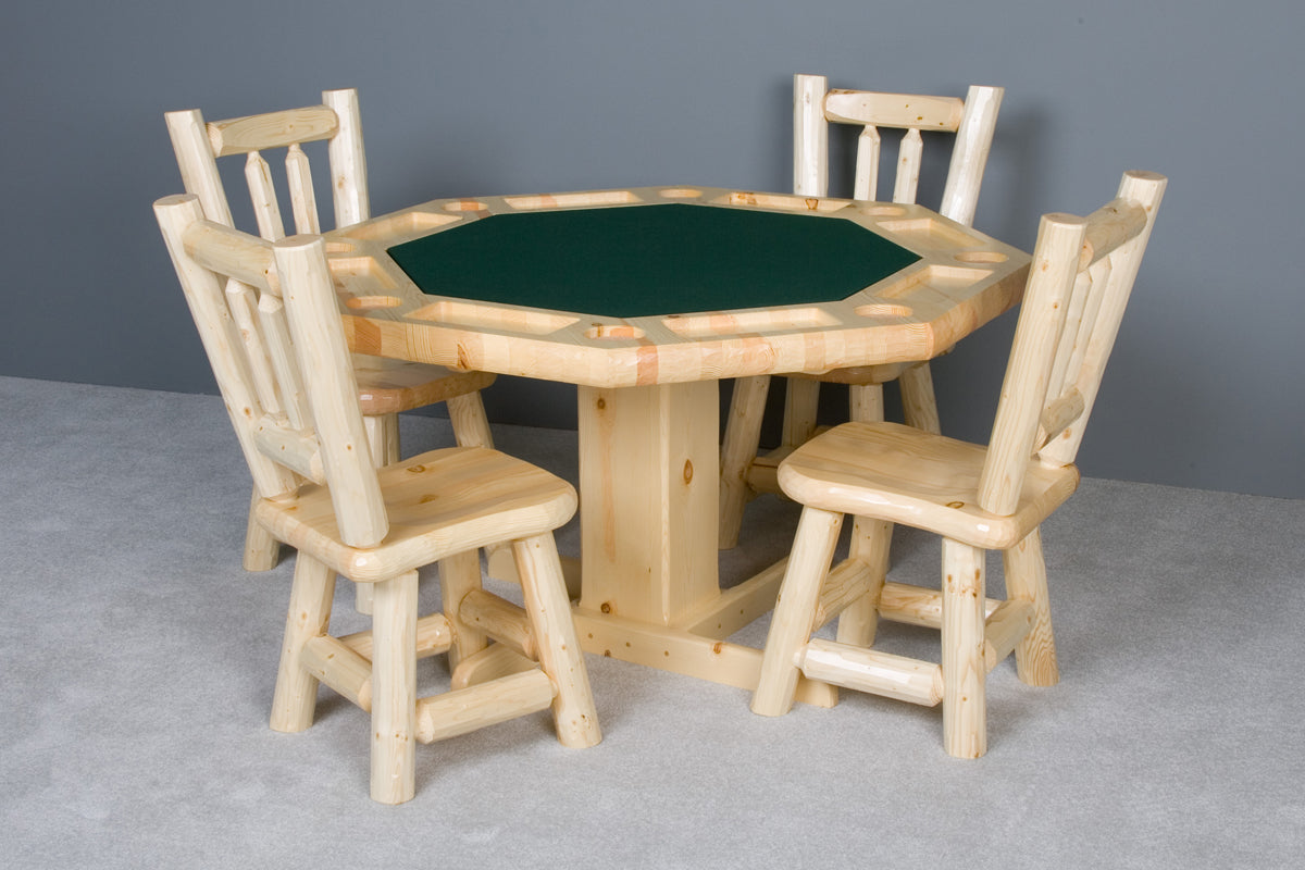 Log Poker Table with our Log chairs