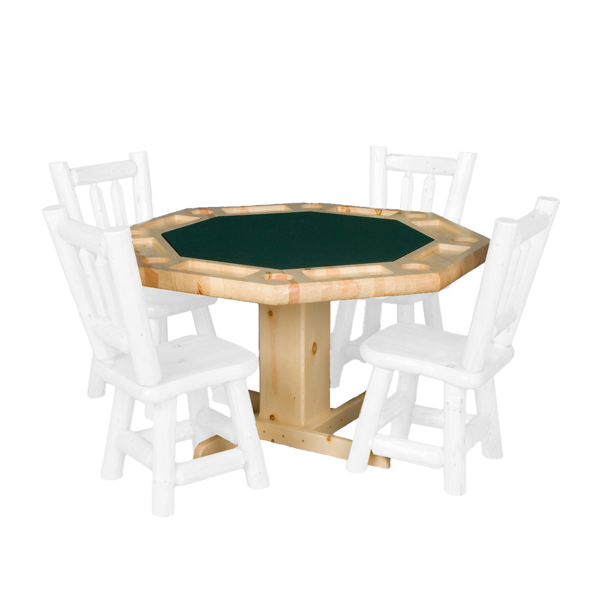 Convertible Log Card Table and Dining Table