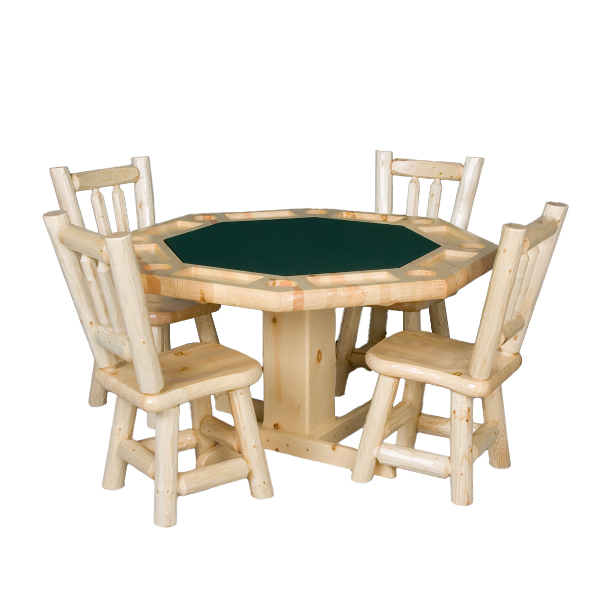 Log Poker Table with our Log Chairs