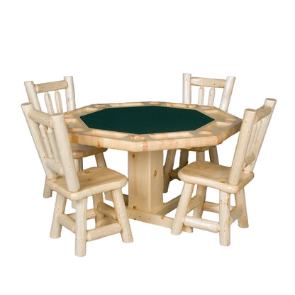 Log Poker Table with our Log Chairs