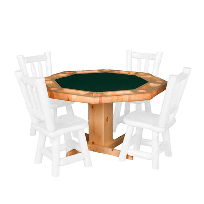 Convertible Log Card Table and Dining Table