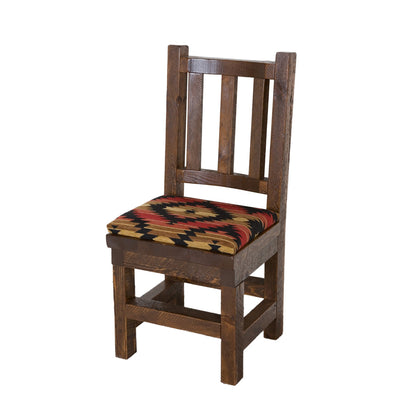 Barnwood Game Room/Dining Chair in Dark Finish and Tahoe upholstery