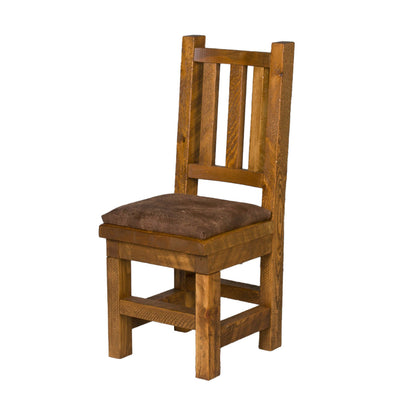 Barnwood Game Room/Dining Chair in Honey Pine finish and Emerson Bark upholstery