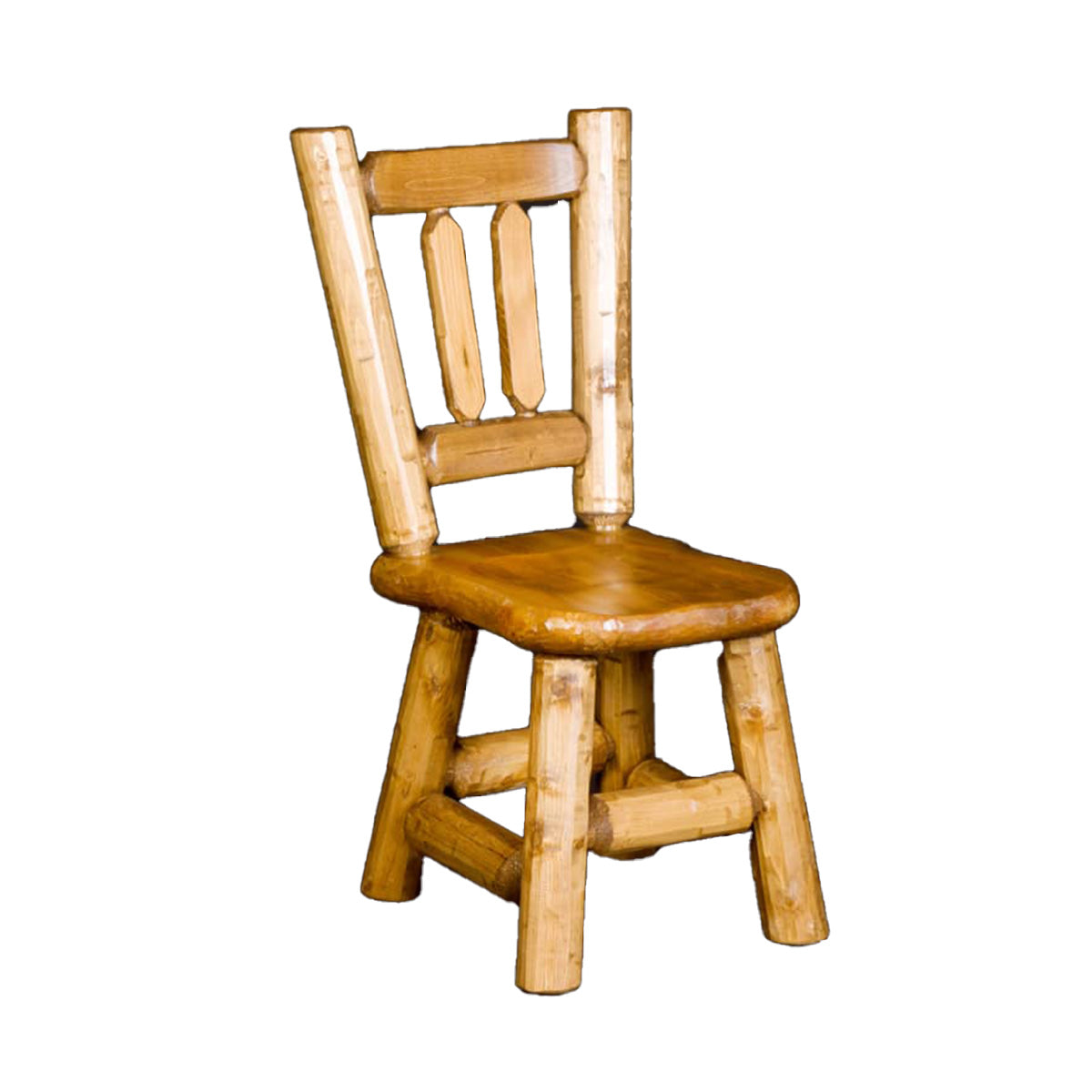 Log Game Room/Dining Chair in Honey Pine Finish