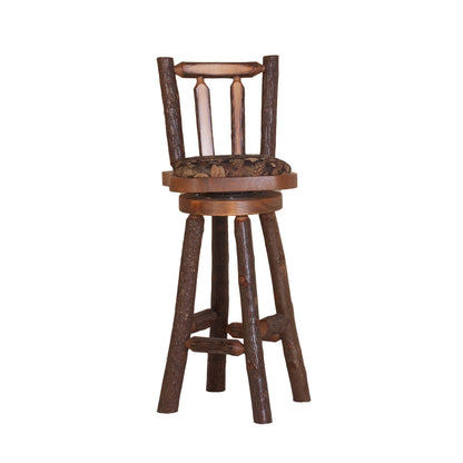 Sawtooth Hickory Upholstered Bar Stool