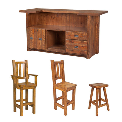 Barnwood Bar Set (Counter + your choice of Stools/Chairs)