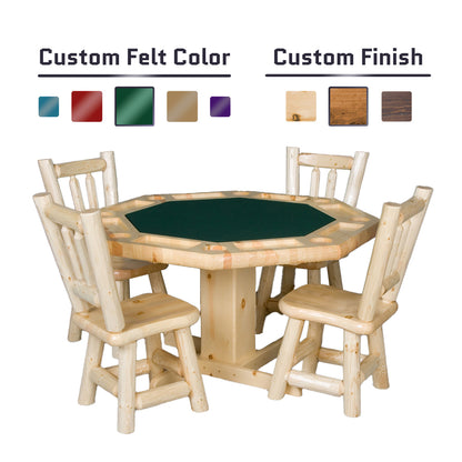 Log Poker Table with our Log chairs