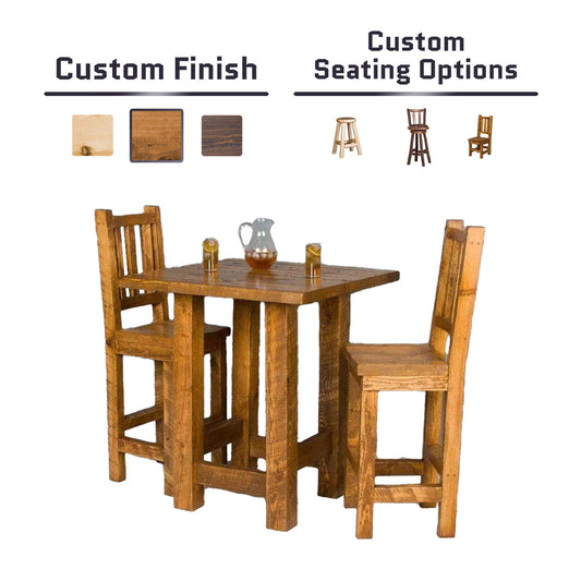 Barwood Pub Table alongside our Pub Chairs in Honey Pine finish