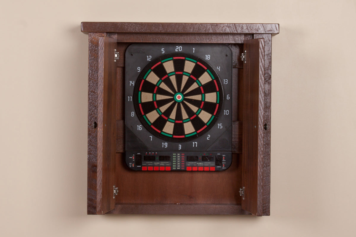 Barnwood Dart Board Cabinet in Dark finish