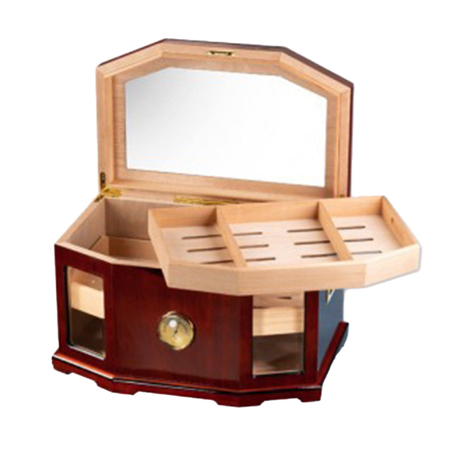 President Desktop Humidor Open