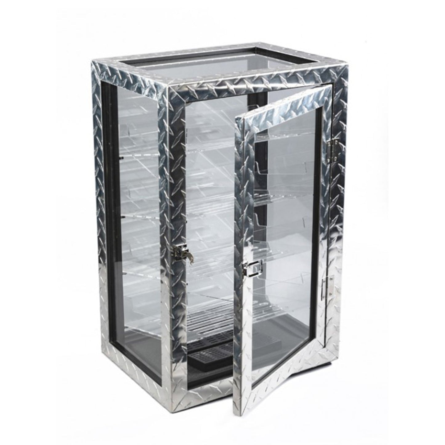 Diamond Checker Desktop Humidor Closed