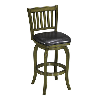 Backed Swivel Bar Stool Square Seat