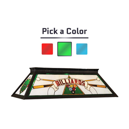 44″ Tiffany Vintage Pool Table Light with Kd Frame