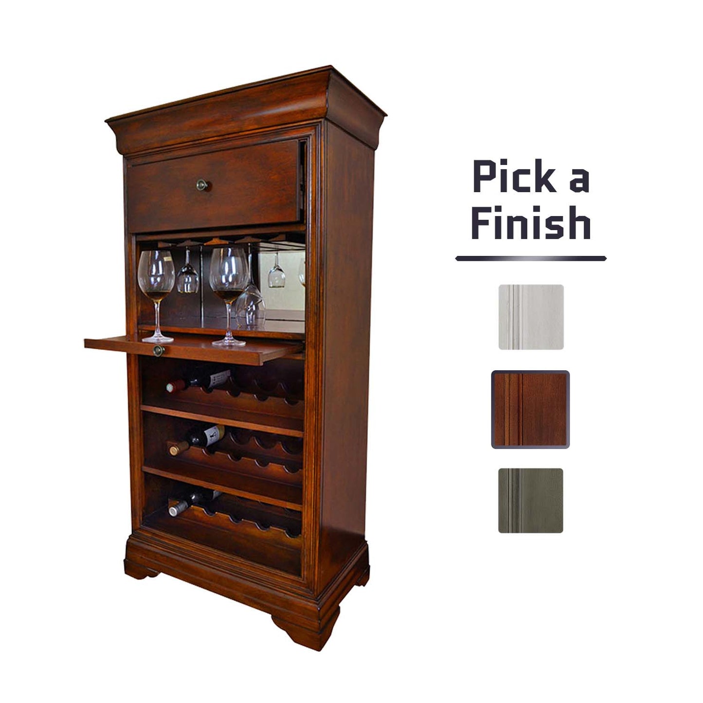 Bar Cabinet W/ Wine Rack