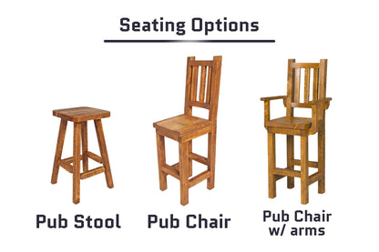 Barnwood seating options in matching finishes