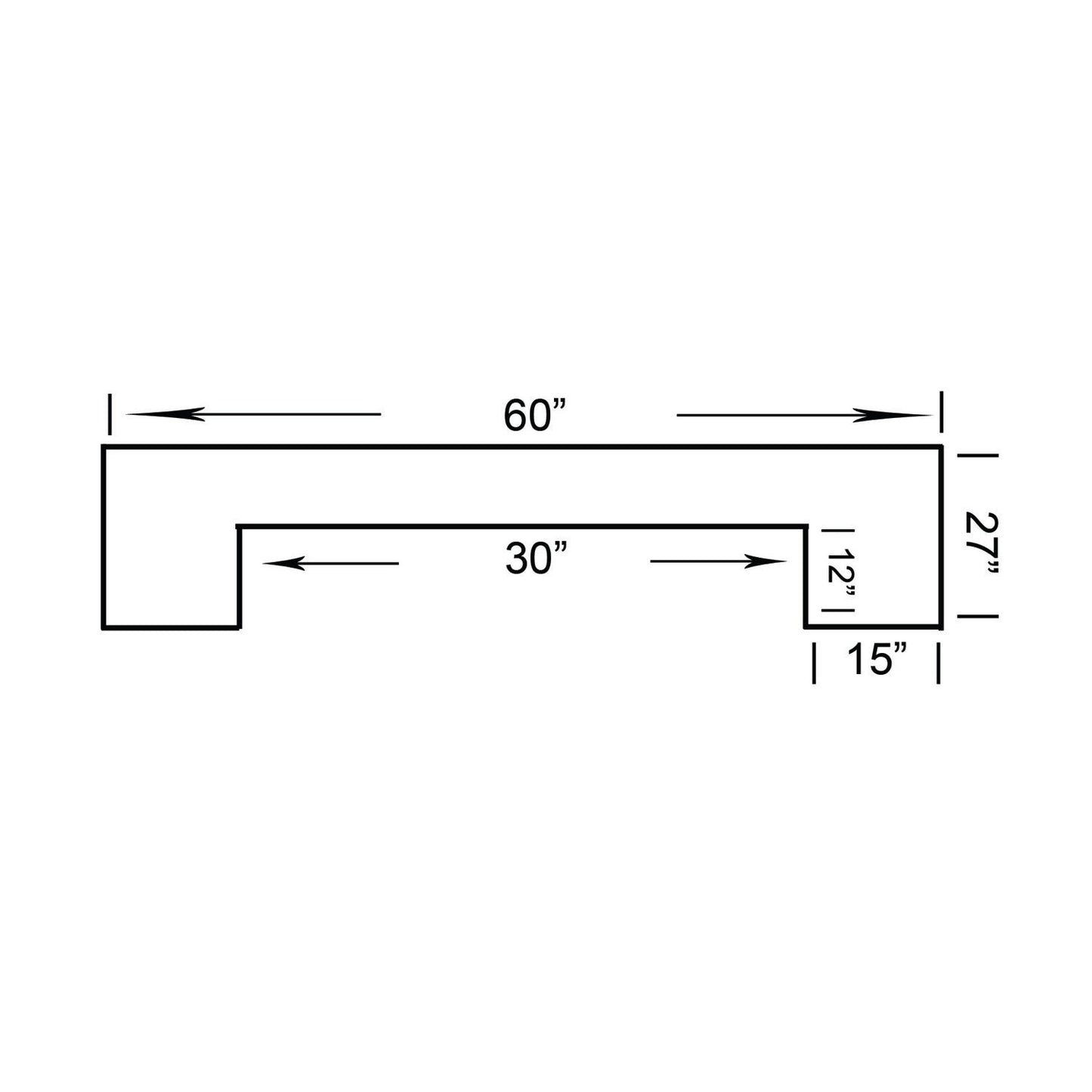 60″ Bar Counter