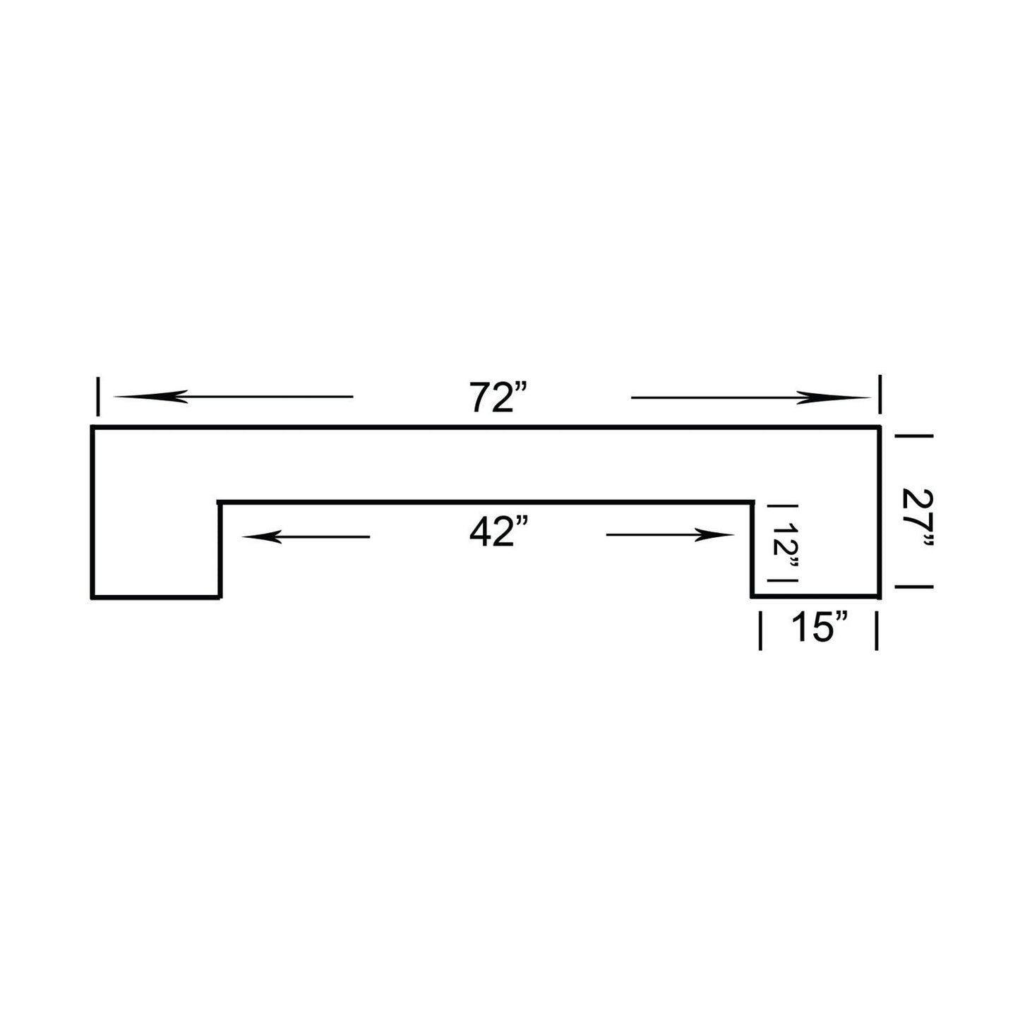 72″ Bar Counter