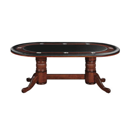 84″ Texas Hold'Em Card Table and Chairs Set 1