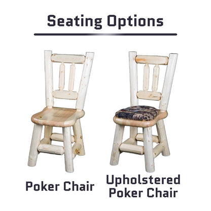 Matching seating options for the Log Poker Table