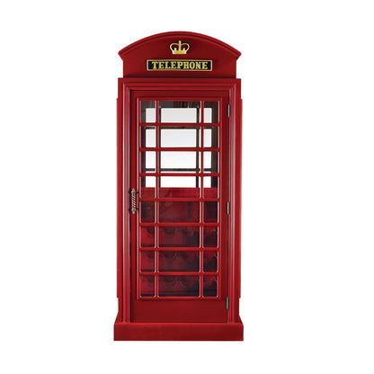 Old English Telephone Booth Bar Cabinet