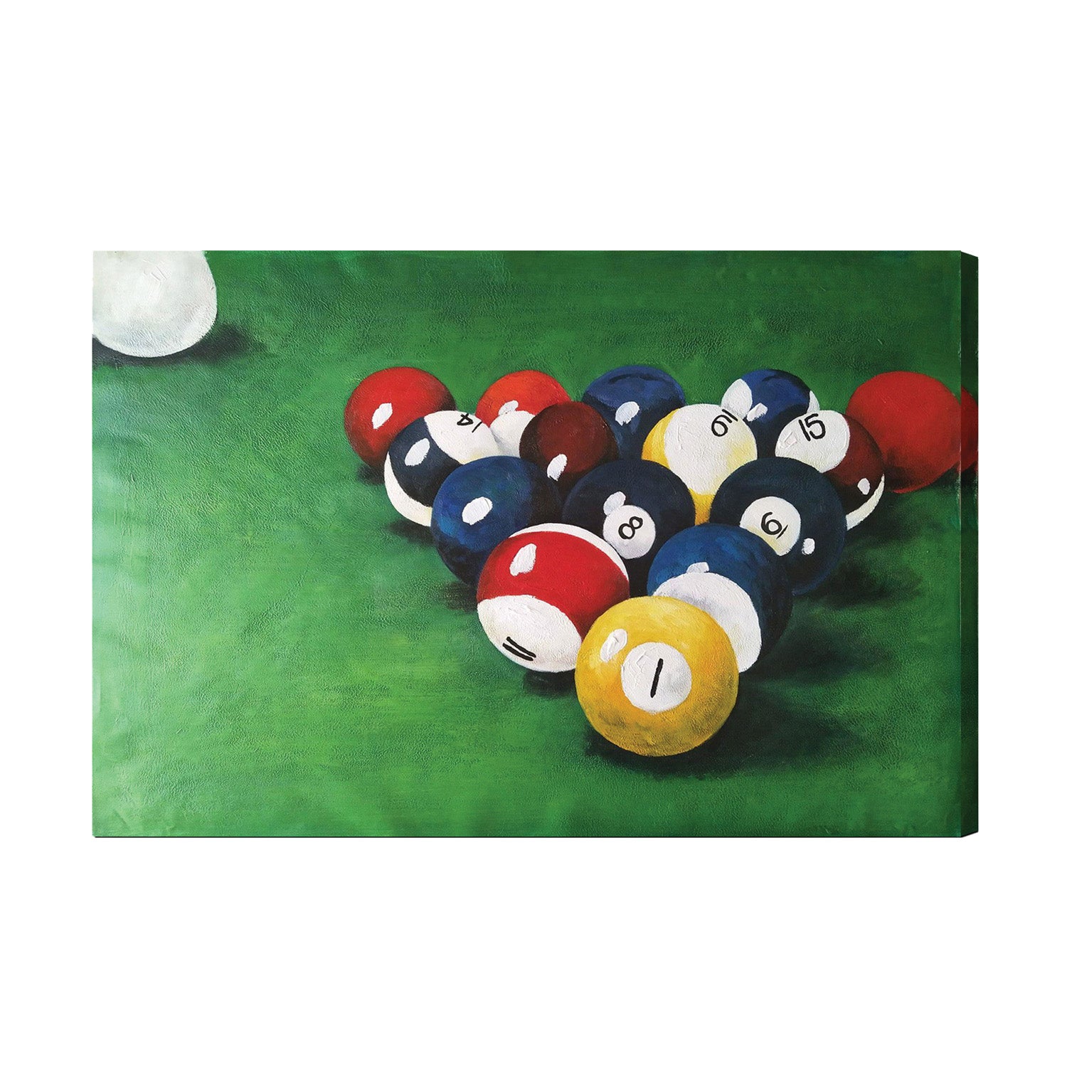 Oil Painting On Canvas - Racked Billiard Balls