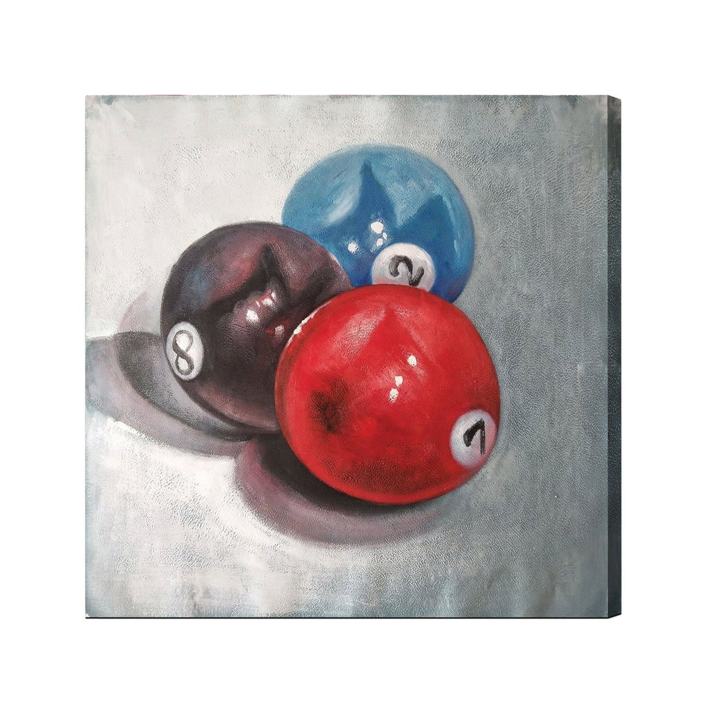 Oil Painting On Canvas - 2, 7 & 8 Balls