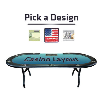 96″ Casino Layout Folding Poker Table