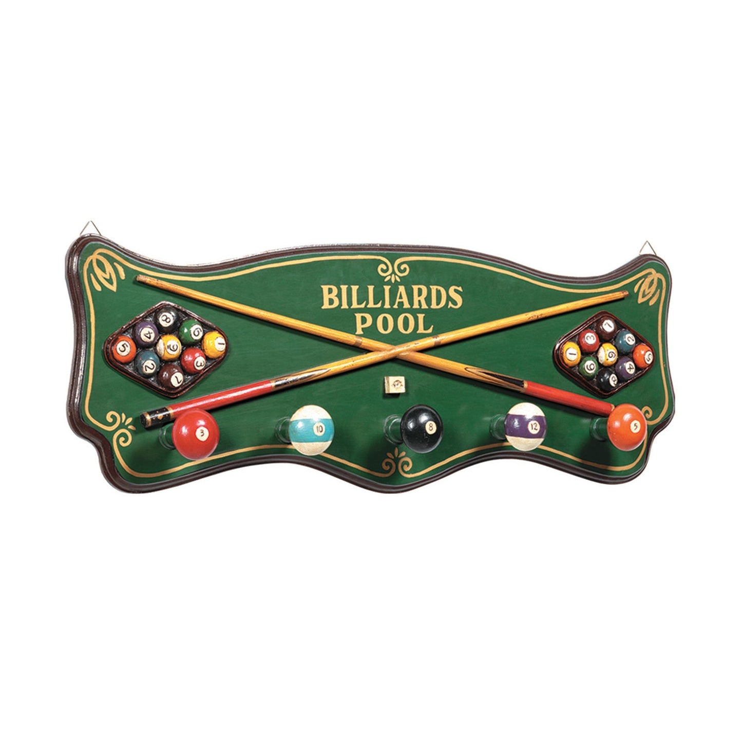 Pub Sign - Billiards Coat Rack