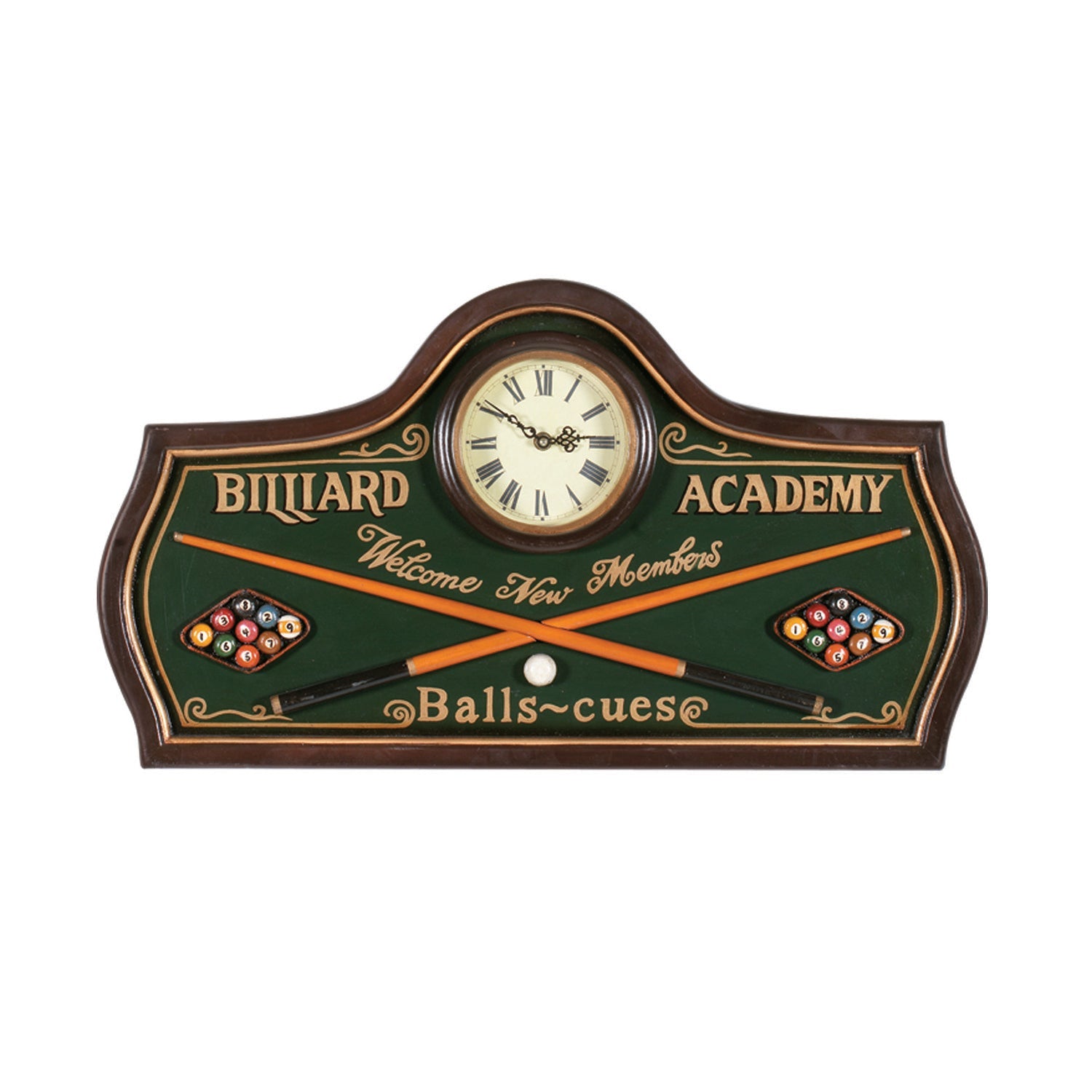 Billiard Academy Clock