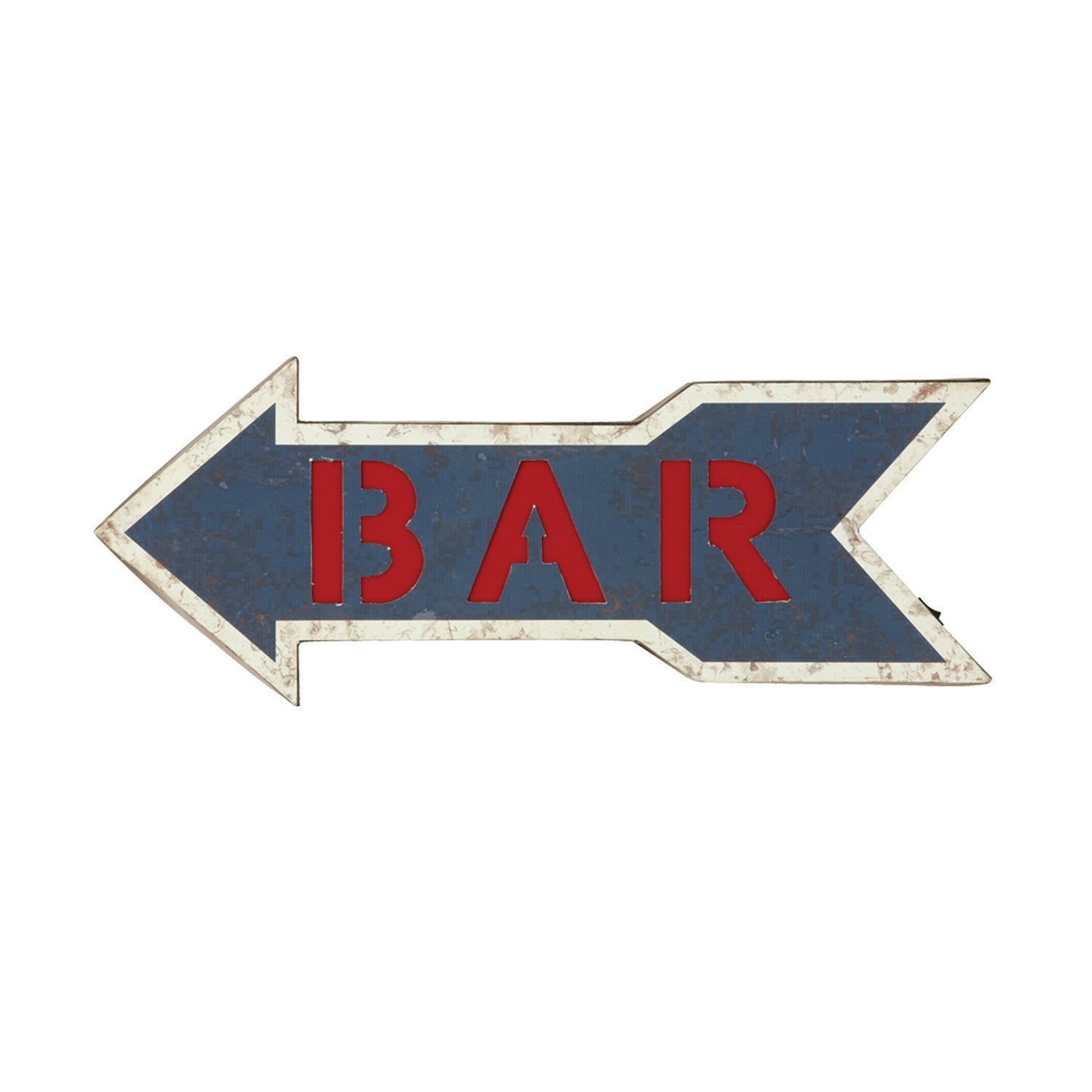 Metal Light Sign - Bar Arrow (Blue)