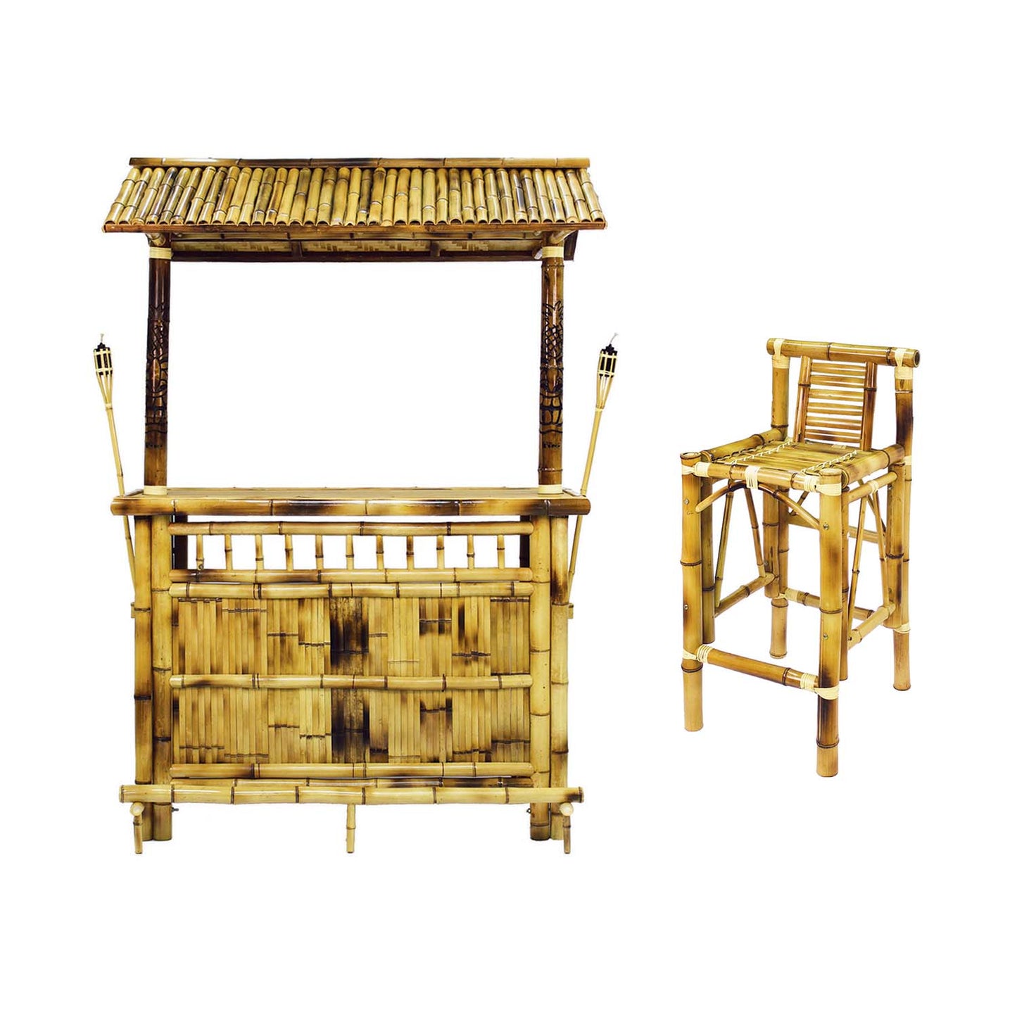 60″ Bamboo Tiki Bar Set