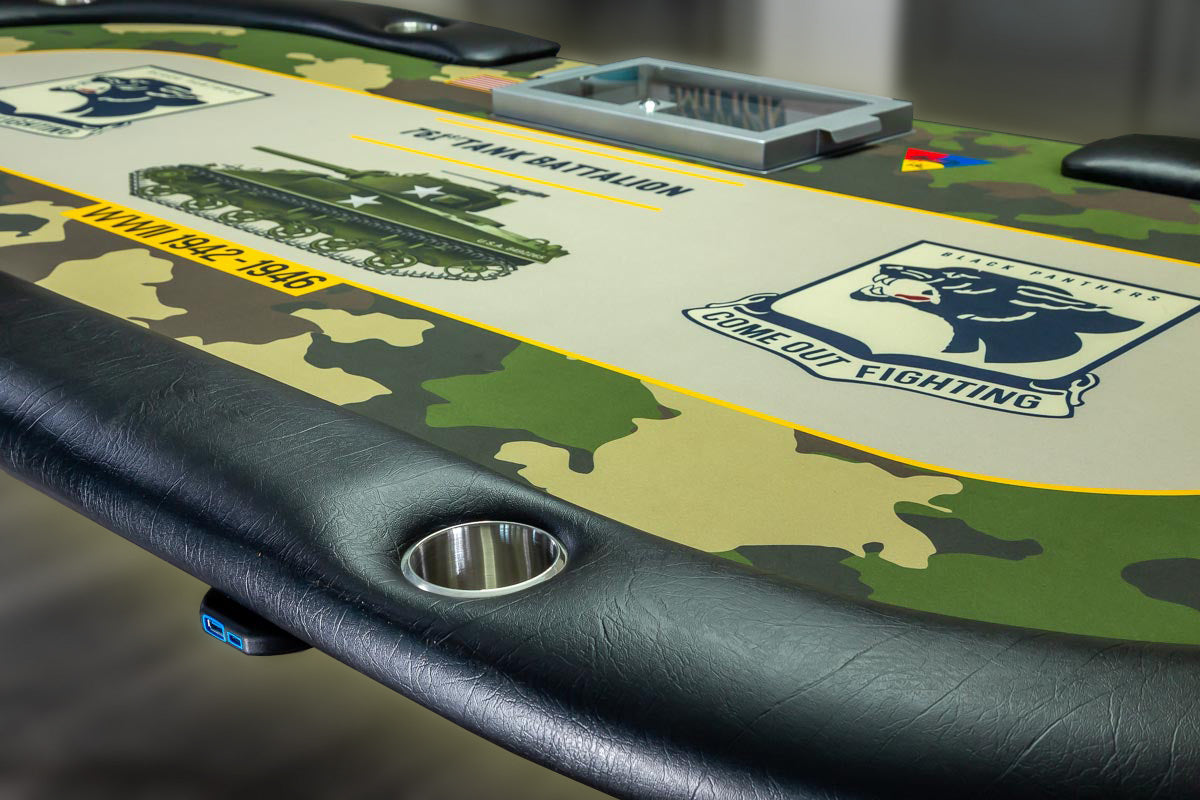 Detail 96″ Custom Premium Folding Poker Table